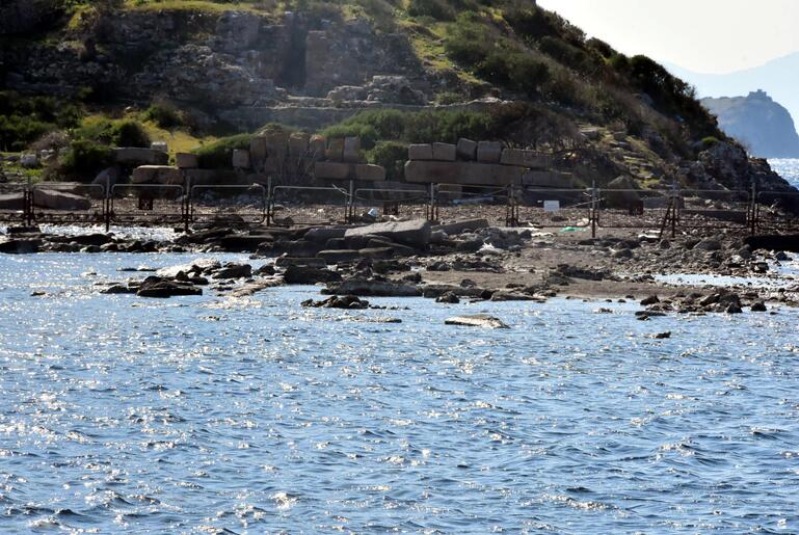 Bodrum'da deniz çekildi, tarihi Kral Yolu ortaya çıktı 3