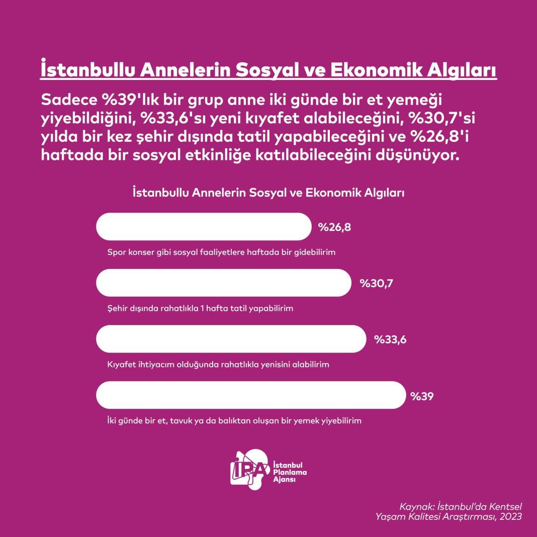 İPA'dan 'İstanbul'da Anne Olmak' araştırması: 'İstanbullu annelerin ev içi gündemi yüzde 52,2 ile ekonomik sorunlar' 6