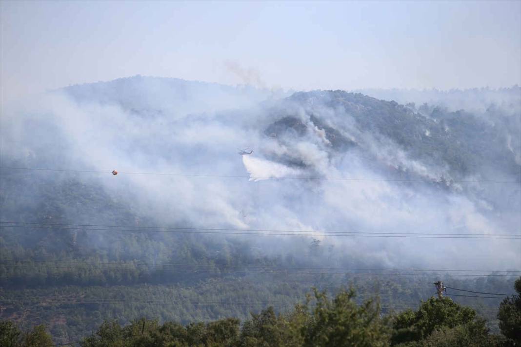 Bodrum'daki orman yangını 18 saatte kontrol altına alındı, yanan alan havadan görüntülendi 1