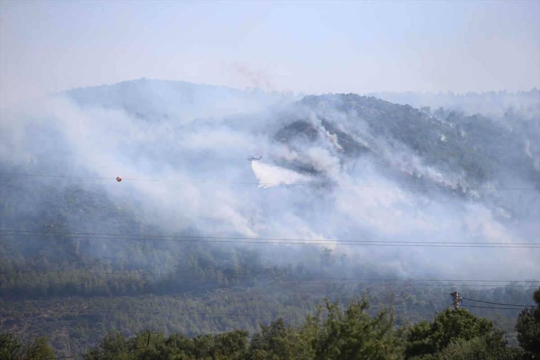 Bodrum'daki orman yangını 18 saatte kontrol altına alındı, yanan alan havadan görüntülendi 5