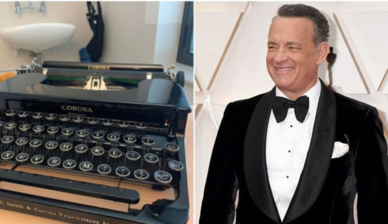 Tom Hanks'ten 8 yaşındaki Corona'ya Corona marka daktillo hediyesi