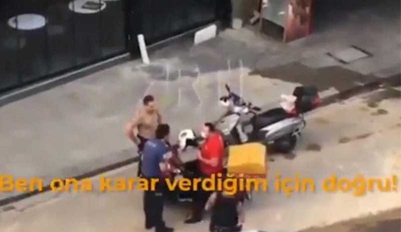 Kadıköy'de kuryeyi darbeden polis görevden uzaklaştırıldı