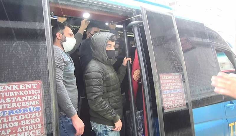 İstanbul'da normalleşmenin ilk günü: Minibüsten 7 yerine 35 yolcu çıktı