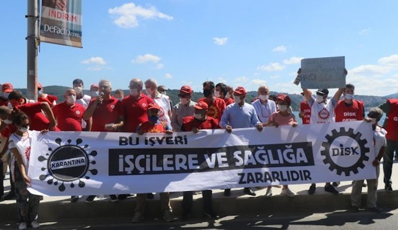 DİSK'ten Dardanel protestosu