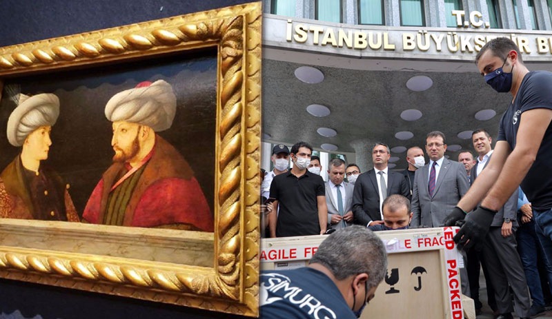 İmamoğlu, Fatih Sultan Mehmet portresini teslim aldı