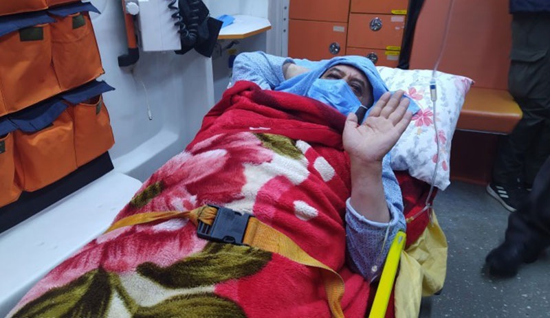 Helikopterden atılan Osman Şiban, ambulansla Mersin'e götürülmek üzere yola çıkarıldı