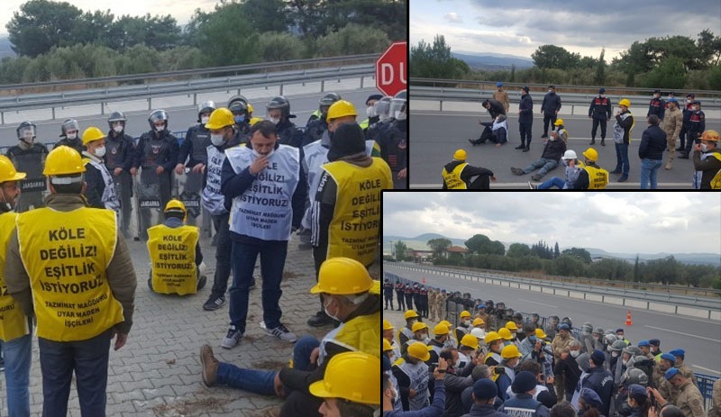 Madencilere jandarma engeli: Sendikacılar gözaltına alındı