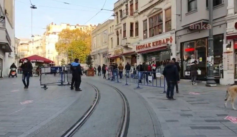 İstiklal'de sağdan yürüyüş başladı, 7 binlik kalabalığa ulaşılmadı