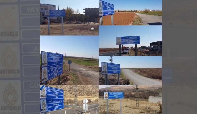 AKP'li Artuklu Belediyesi Kürtçe tabelalardan X, W, Q harflerini kaldırdı