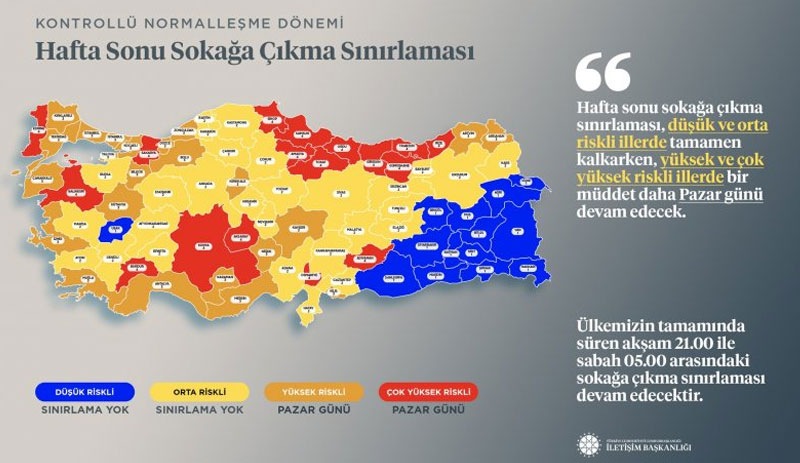 Türkiye'de 'normalleşme'nin 4 rengi: Bilim Kurulu il il risk haritasını belirledi