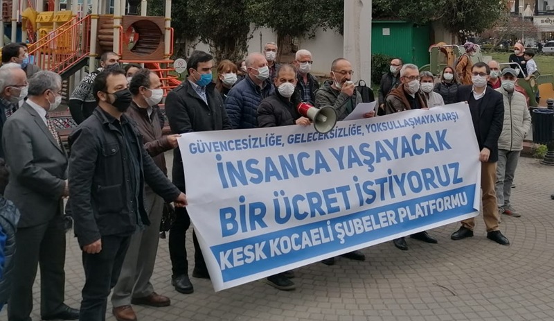 KESK üyeleri Kocaeli'den seslendi: Yüzde 3 maaş zammı ile yaşanmaz