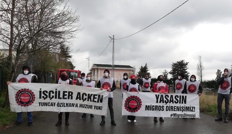 Özilhan'ın villasının önüne eylem yasağı getirildi: İşçiler yine gözaltına alındı