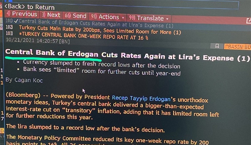 Bloomberg'den dikkat çeken faiz haberi: Erdoğan'ın Merkez Bankası…