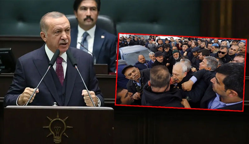 Erdoğan'dan videolu tehdit: Meclis'te Kılıçdaroğlu'na yapılan linç girişiminin görüntülerini izletti