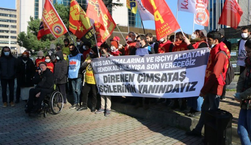 İstanbul’da Çimsataş işçilerine destek çağrısı yapıldı