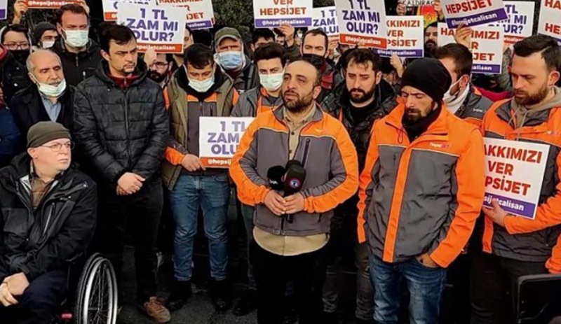 HepsiJet çalışanlarından ‘1 liralık’ protesto ve Cem Yılmaz'a teşekkür