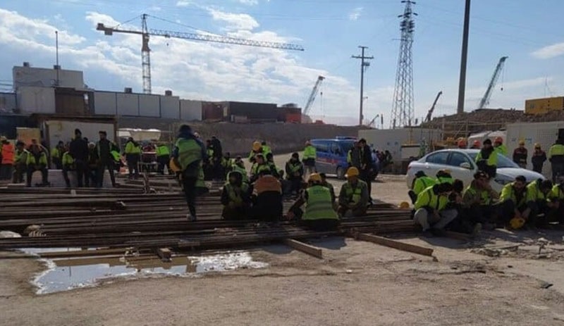 Akkuyu Nükleer Santrali’nde işçilerden maaş eylemi