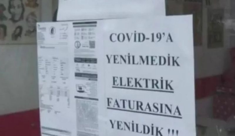 Esnaflar zamlı elektrik faturalarını camlara asmaya başladı