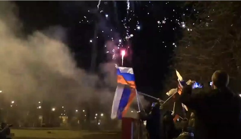 Putin'in açıklamaları sonrası Rusya yanlıları kutlama yaptı