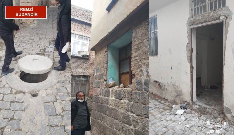 Diyarbakır'ın Sur ilçesinde tarihi taşlar, demir kapılar ve rögar kapakları çalınıyor