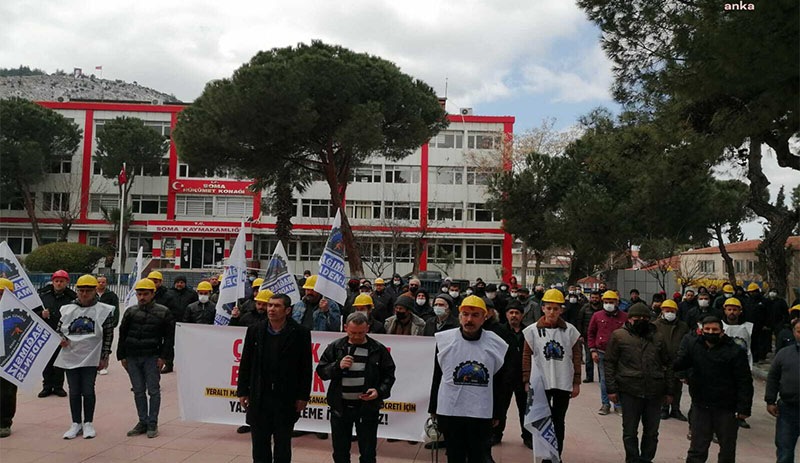 Soma’da madenciler eylemde: Burası Soma Meydanı, acının, gözyaşının başkenti gelin helalleşelim