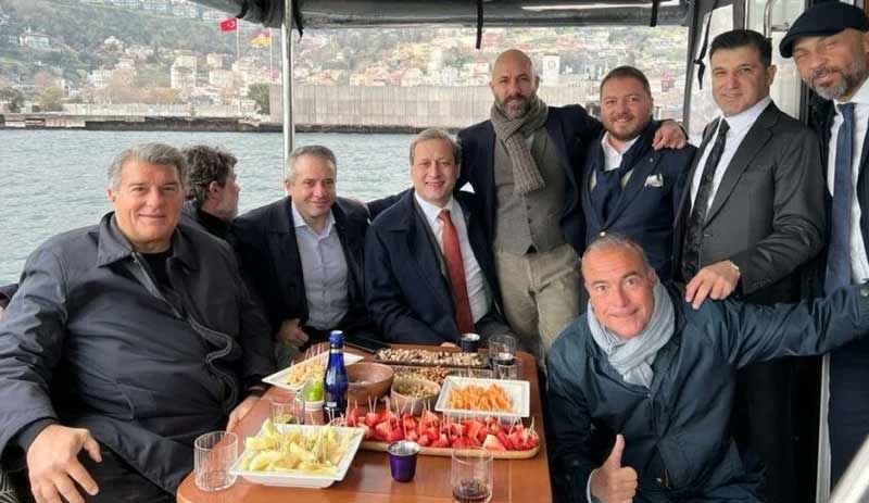 Galatasaray yönetimi, Barcelona Başkanı Laporta’yı Boğaz’da ağırladı