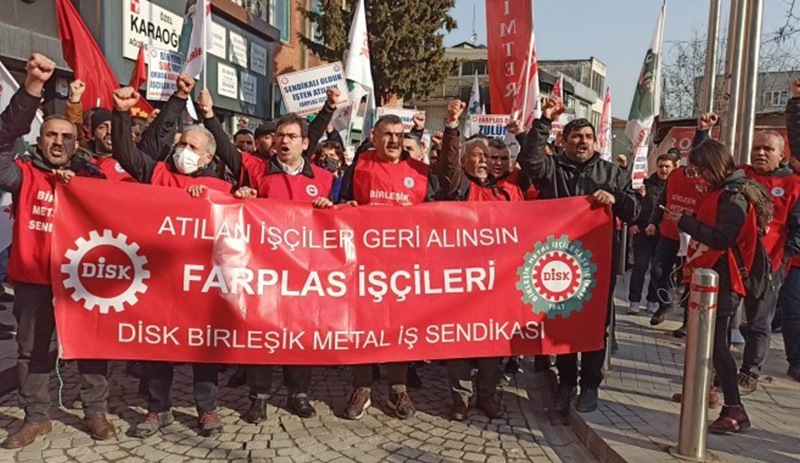 Farplas işçileri Gebze’ye yürüdü