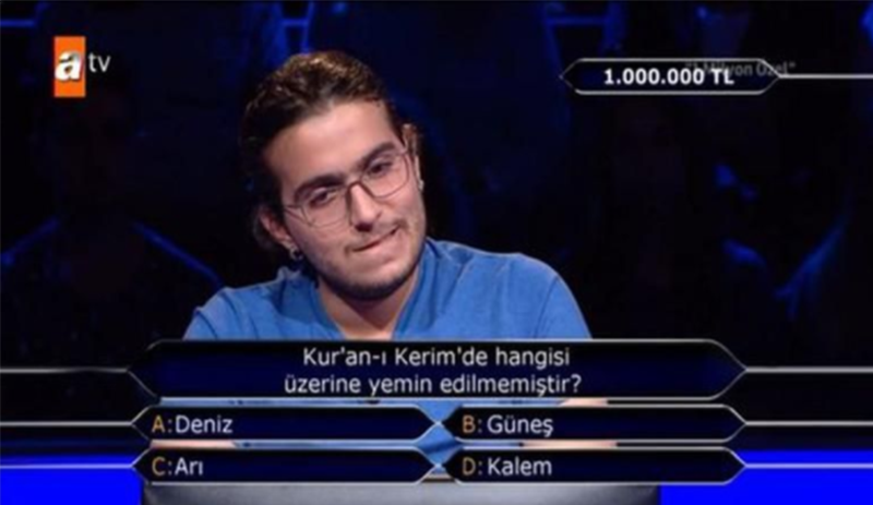 1 milyonluk soru Kur'an'dan çıktı