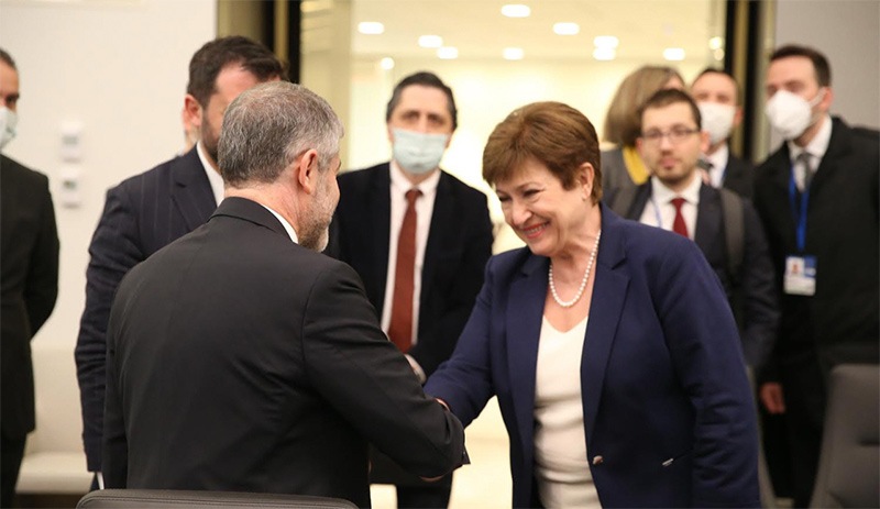 Bakan Nureddin Nebati, ABD'de IMF Başkanı Georgieva ile görüştü