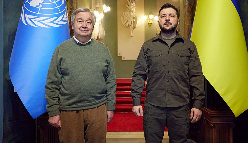 Ukrayna: Rusya Kiev'i BM Genel Sekreteri Guterres'in ziyareti sırasında vurdu