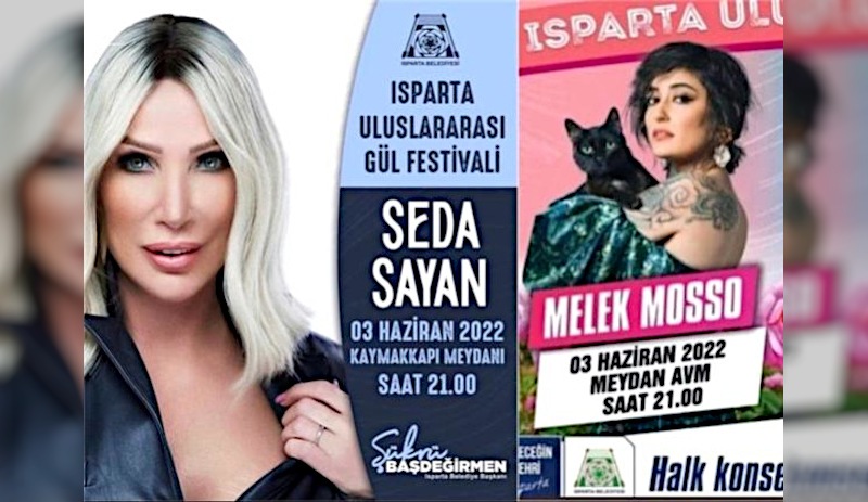 Isparta'da konseri iptal edilen Melek Mosso'nun yerine Seda Sayan sahne alacak