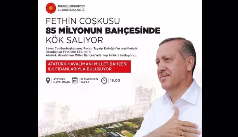 Erdoğan'ın açılışını yapacağı millet bahçesi törenine katılım talimatı