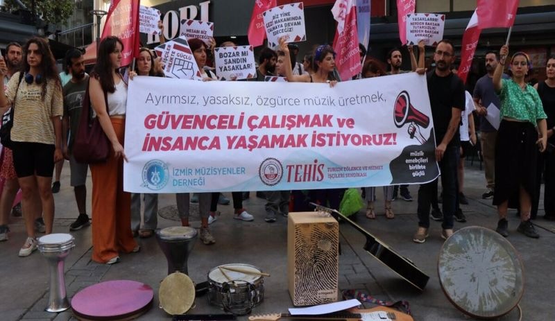 İzmir’de müzik yasağını protesto eden sanatçılar: Neşeyi müzik ile örgütleyeceğiz