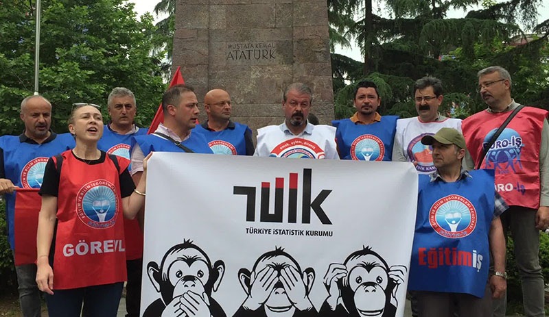 Birleşik Kamu-İş Trabzon'da TÜİK'i protesto etti