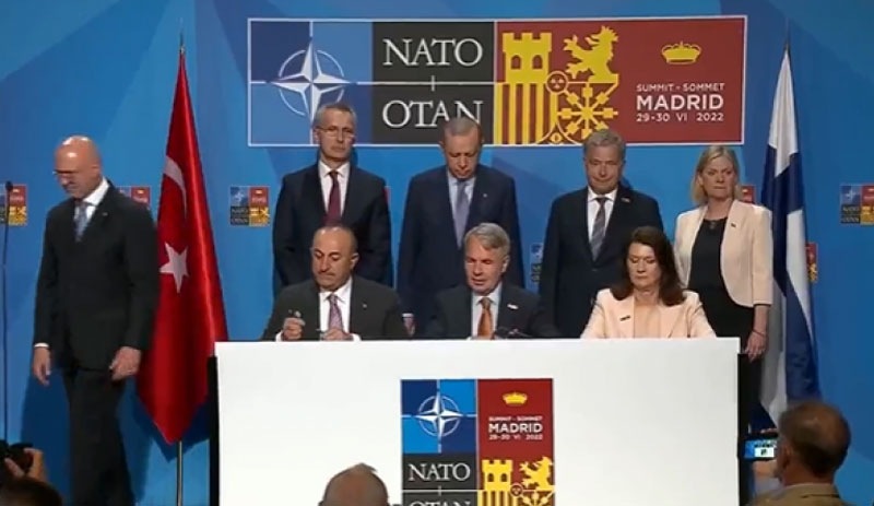 Madrid zirvesinden anlaşma çıktı: Türkiye, Finlandiya ve İsveç'in NATO üyeliği için vetosunu kaldırdı