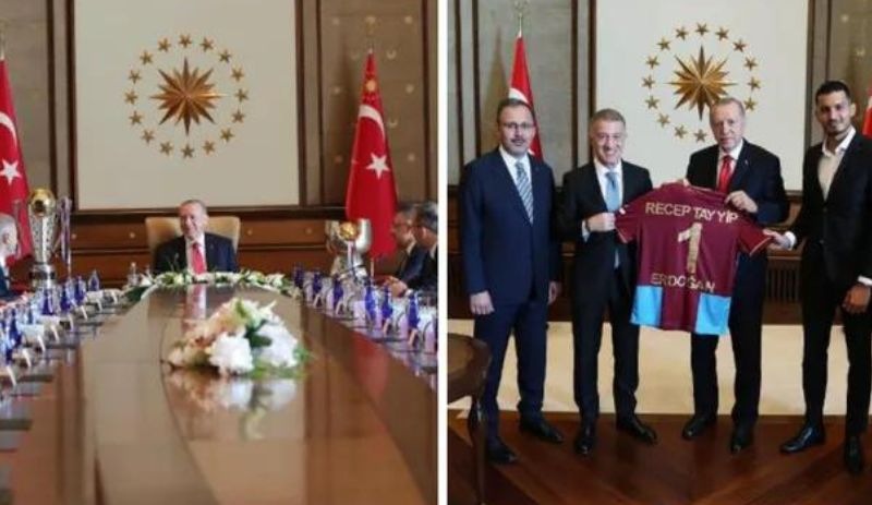 Cumhurbaşkanı Erdoğan, Trabzonspor'u kabul etti