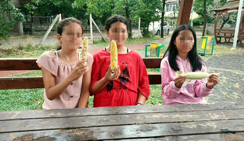 Villanın bahçesinden 3 tane mısır alan 3 kız çocuğu darp edildi