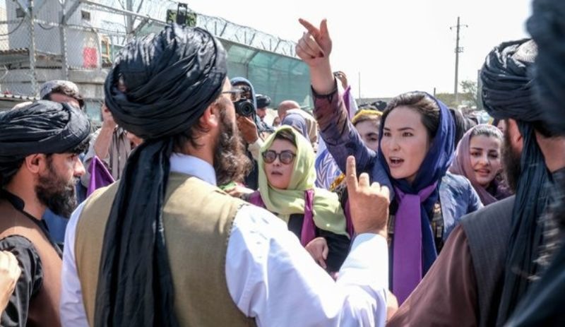 1. yılını kutlayan Taliban'a karşı kadınlar eylemdeydi