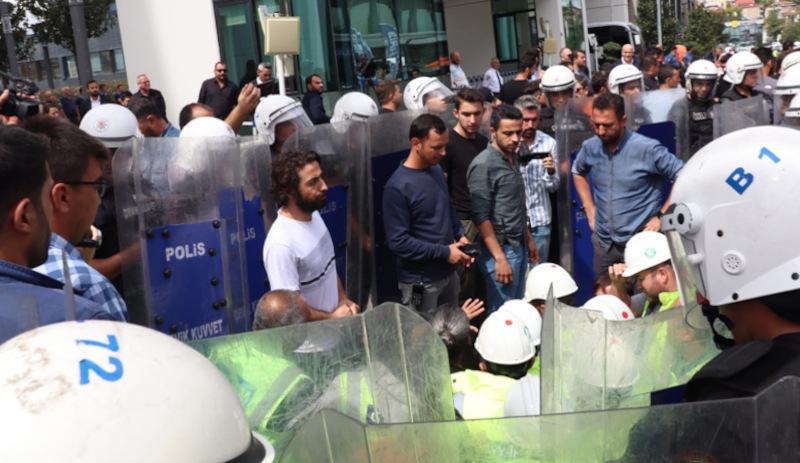 İnşaat işçilerine polis müdahalesi: En az 15 gözaltı