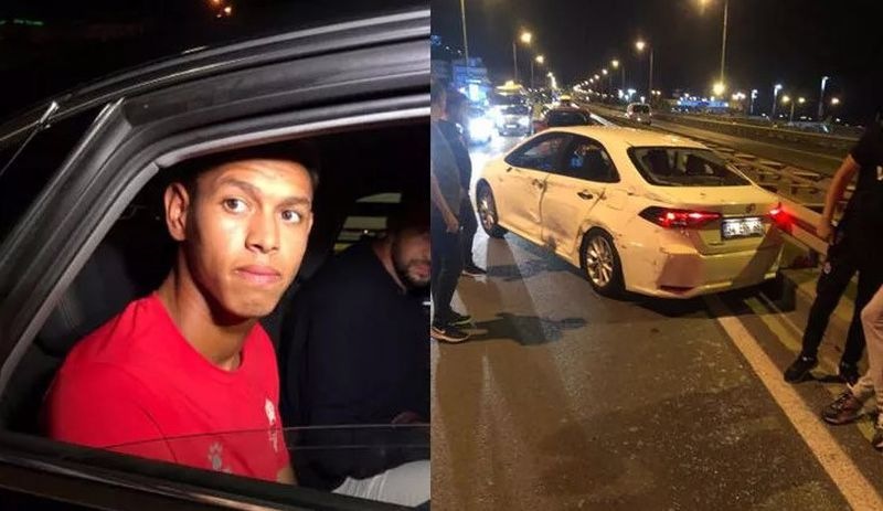 Trabzonspor'un yeni transfer ettiği futbolcu trafik kazası geçirdi