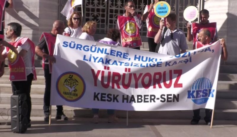 PTT'deki sürgünlere karşı Ankara'ya yürüyüş başlatıldı