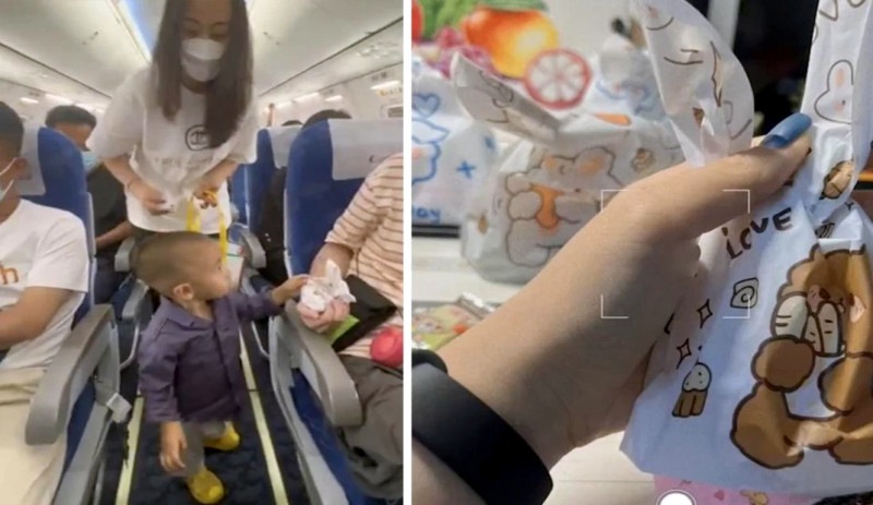 Bebeğiyle uçağa binen kadından yolculara tıkaç ve özür notu