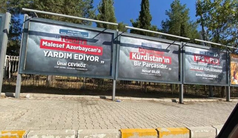 Kılıçdaroğlu için asılan 'Hoş geldin' pankartı indirildi, CHP'li isimleri hedef gösteren afişler asıldı