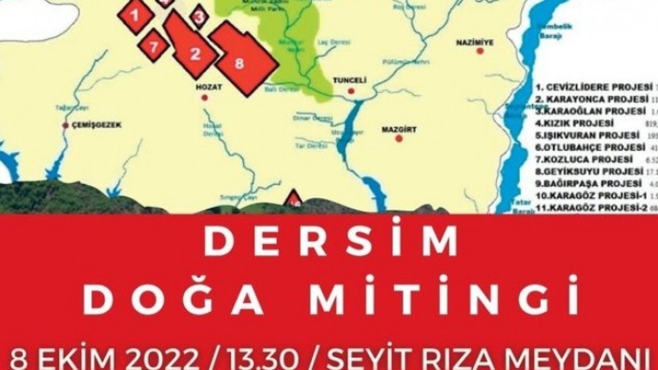 Sanatçılardan Dersim Çevre Mitingi’ne çağrı