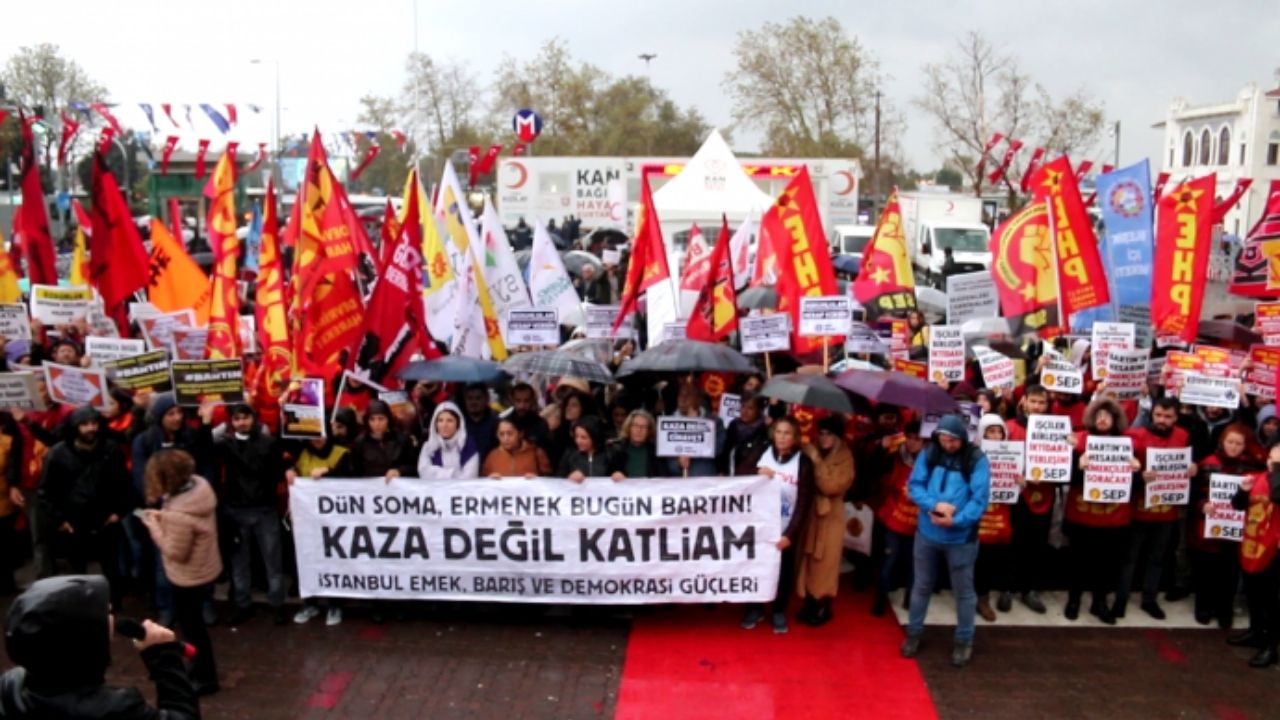 İstanbul ve İzmir'de maden faciası protestosu: AKP-MHP iktidarı sorumlu