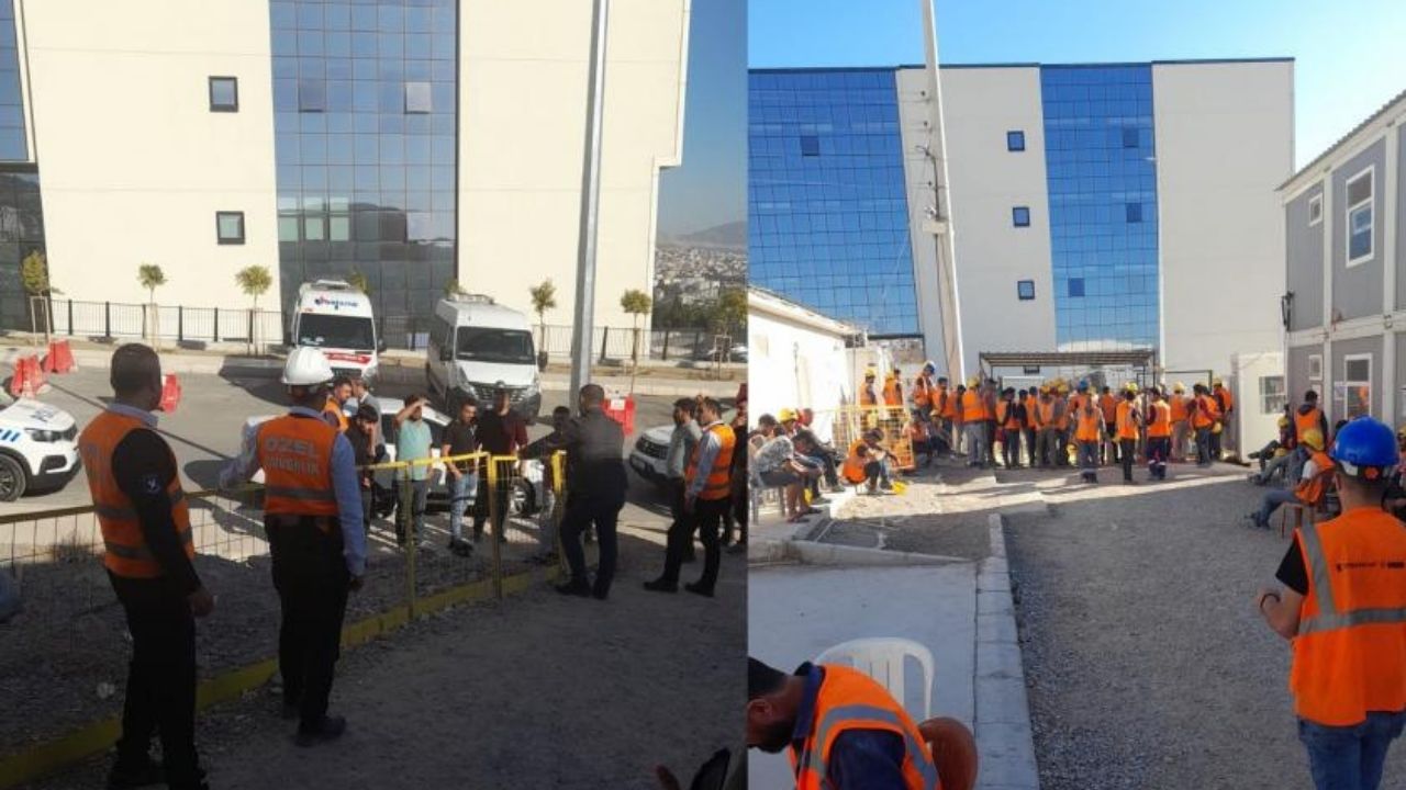 Şehir Hastanesi şantiyesinde eylem yapan işçilerin 18'i işten atıldı