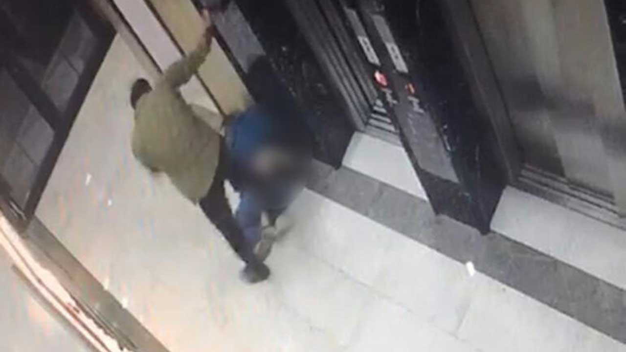 Pendik'te Gökhan B. isimli erkek asansörde bir kadını darbetti