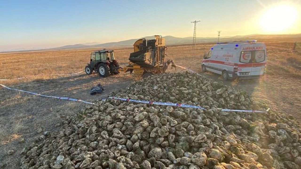 Aksaray'da iş cinayeti: Pancar toplama makinesine düşen işçi öldü