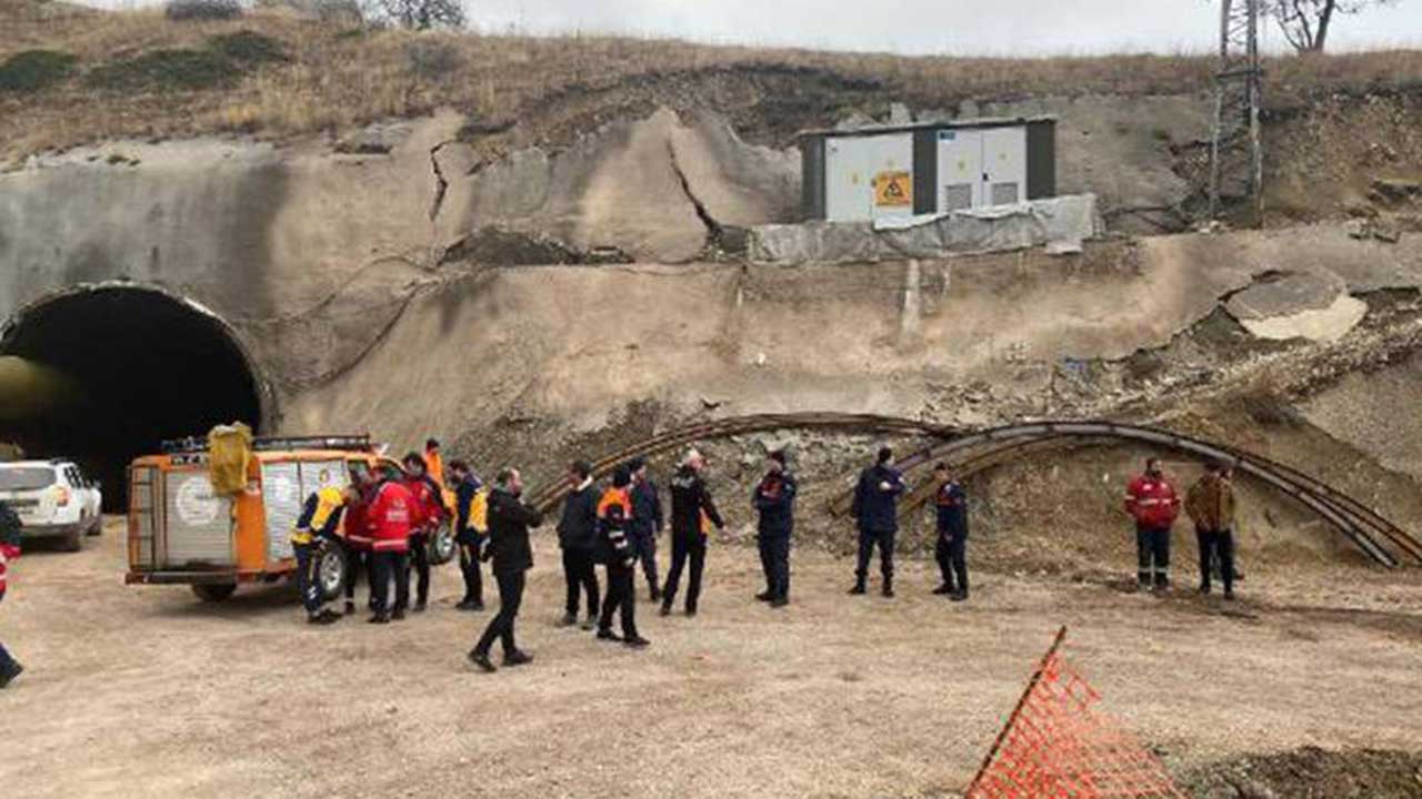 Tünel inşaatında  göçük: Beş işçi yaralandı