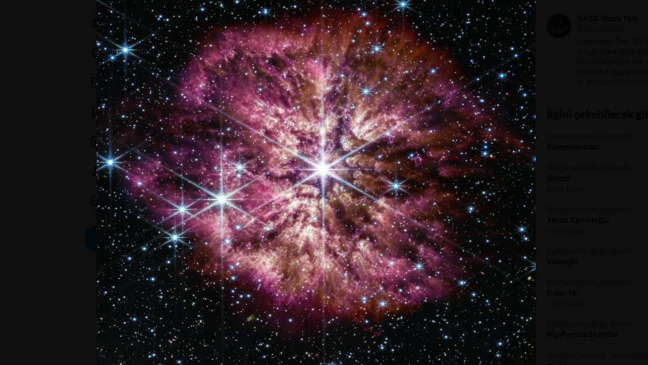 Webb teleskobu yeni fotoğraf paylaştı: Ölümün eşiğindeki yıldız